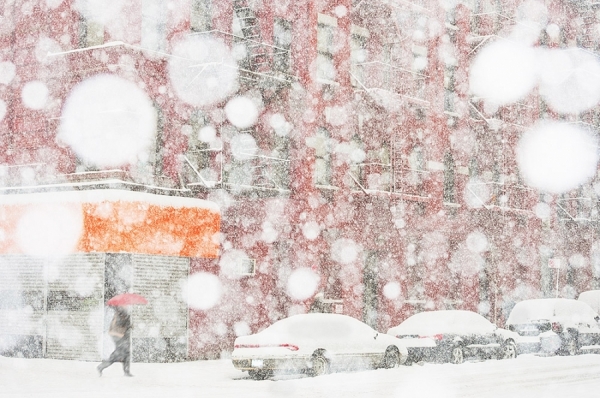 Photograph Mitchell Funk Snowstorm New York City on One Eyeland